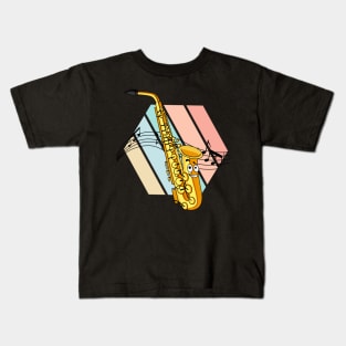 Saxophone Jazz Funny Music Radio Soul Kids T-Shirt